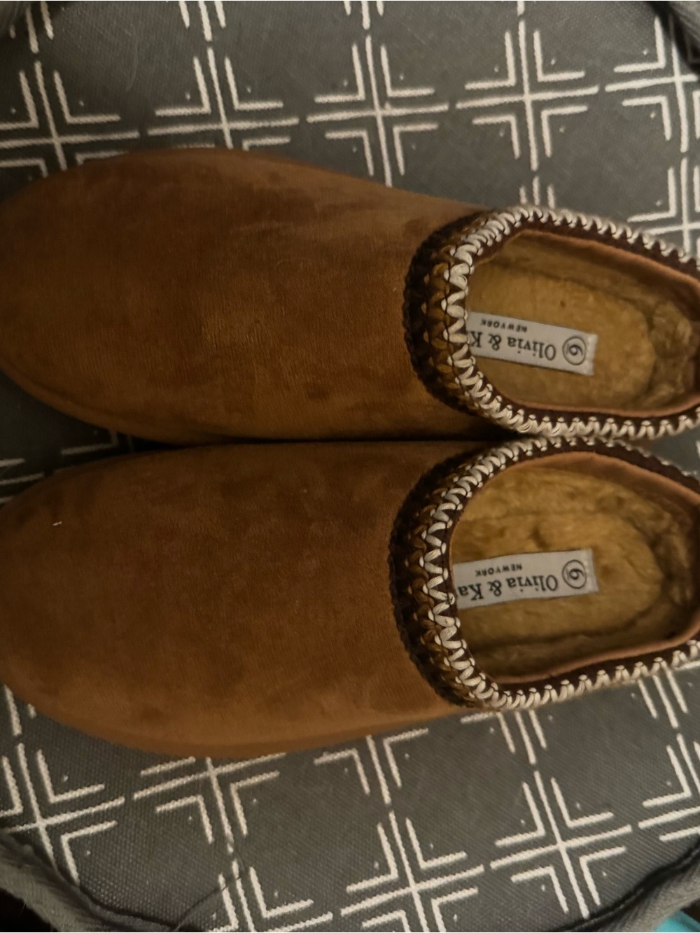 Women’s Brown Suede Slip-On Slippers